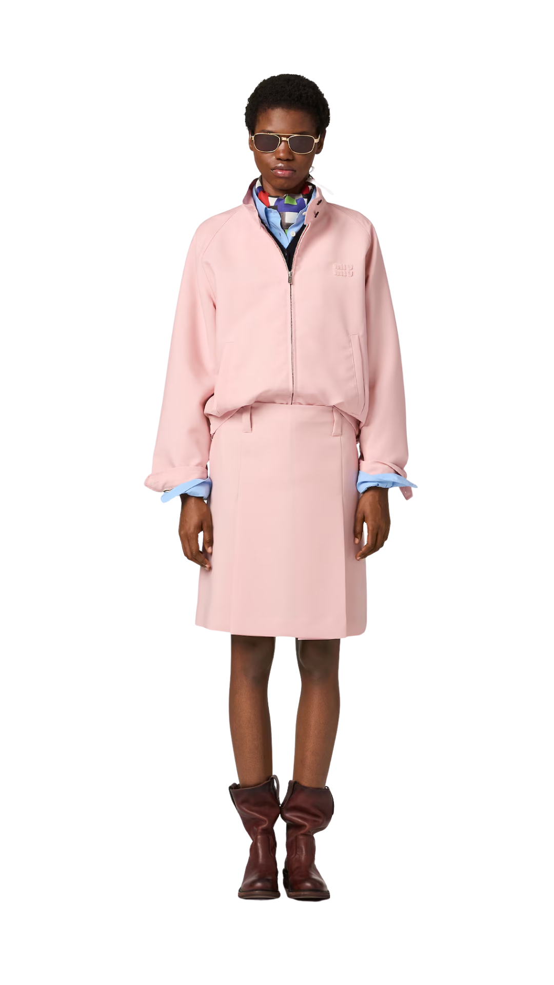 Kid Mohair Overshirt in Peach