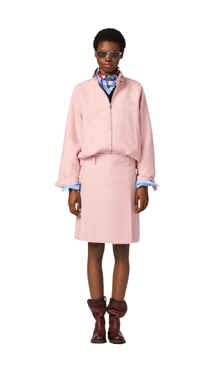 Kid Mohair Overshirt in Peach