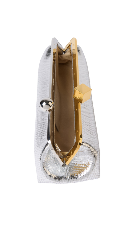 The Salon Clutch in Silver