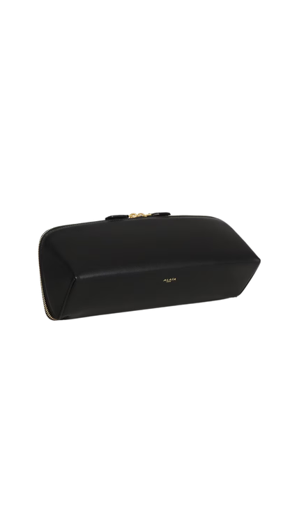 Delta Clutch in Black Box Calfskin
