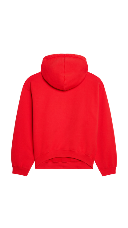 Hoodie in Red Cyclist/Royal Blue Cotton Fleece