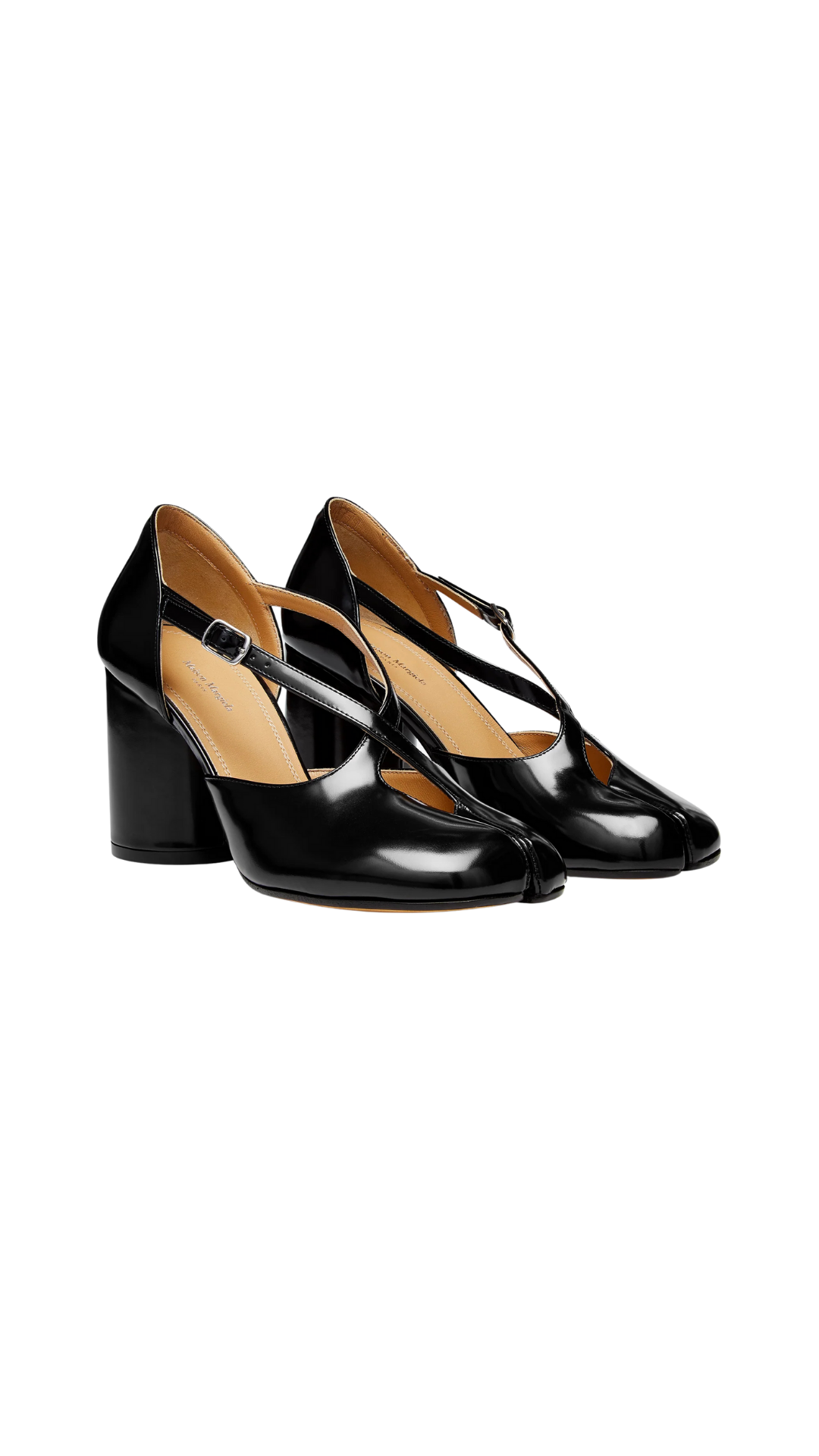 Sandalias de tacón Tabi en negro