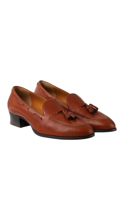 Serge Tassel Loafer in Glazed Honey