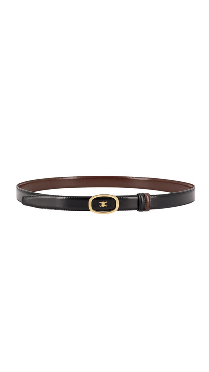 Reversible Leather Belt in Black/Brown