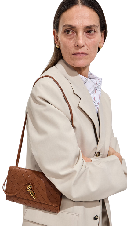 Andiamo Pouch on Strap in Tannin