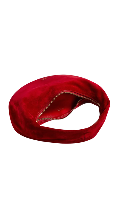 Mini Olivia Hobo in Red Suede