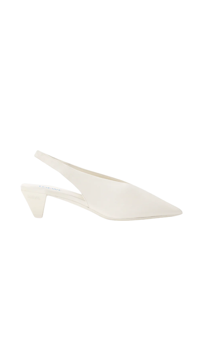Origami Cubic Slingback in Black Lambskin