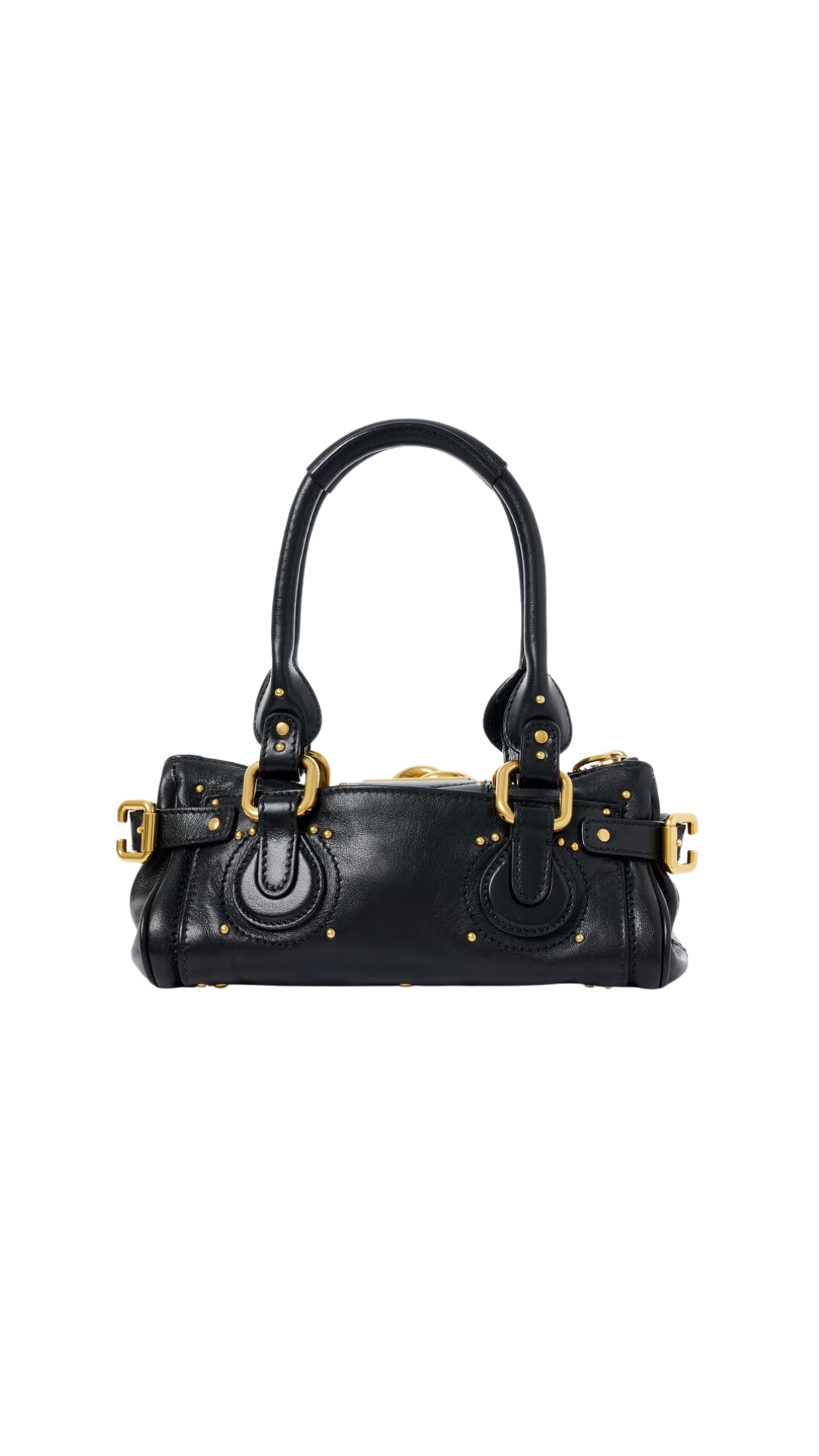 Small Paddington Bag in Black Grained Leather