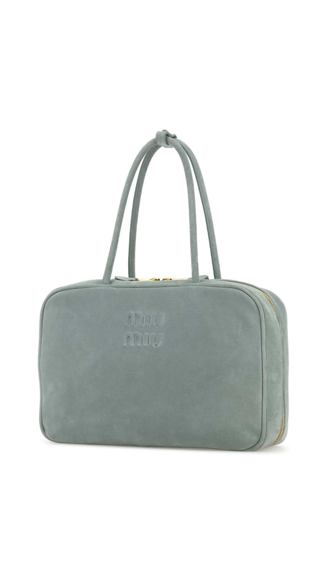 Suede Beau Bag in Powder Blue