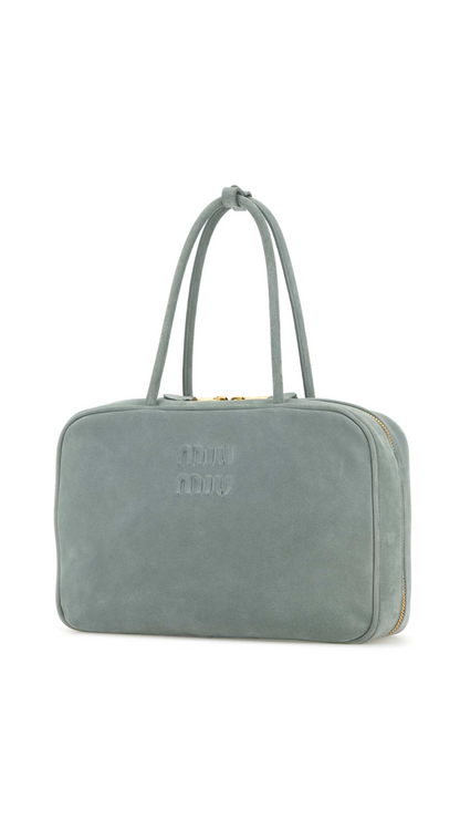 Suede Beau Bag in Powder Blue