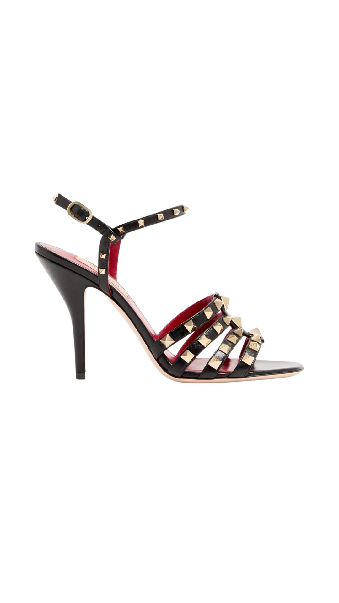 Rockstud Kidskin Sandal 100mm in Black