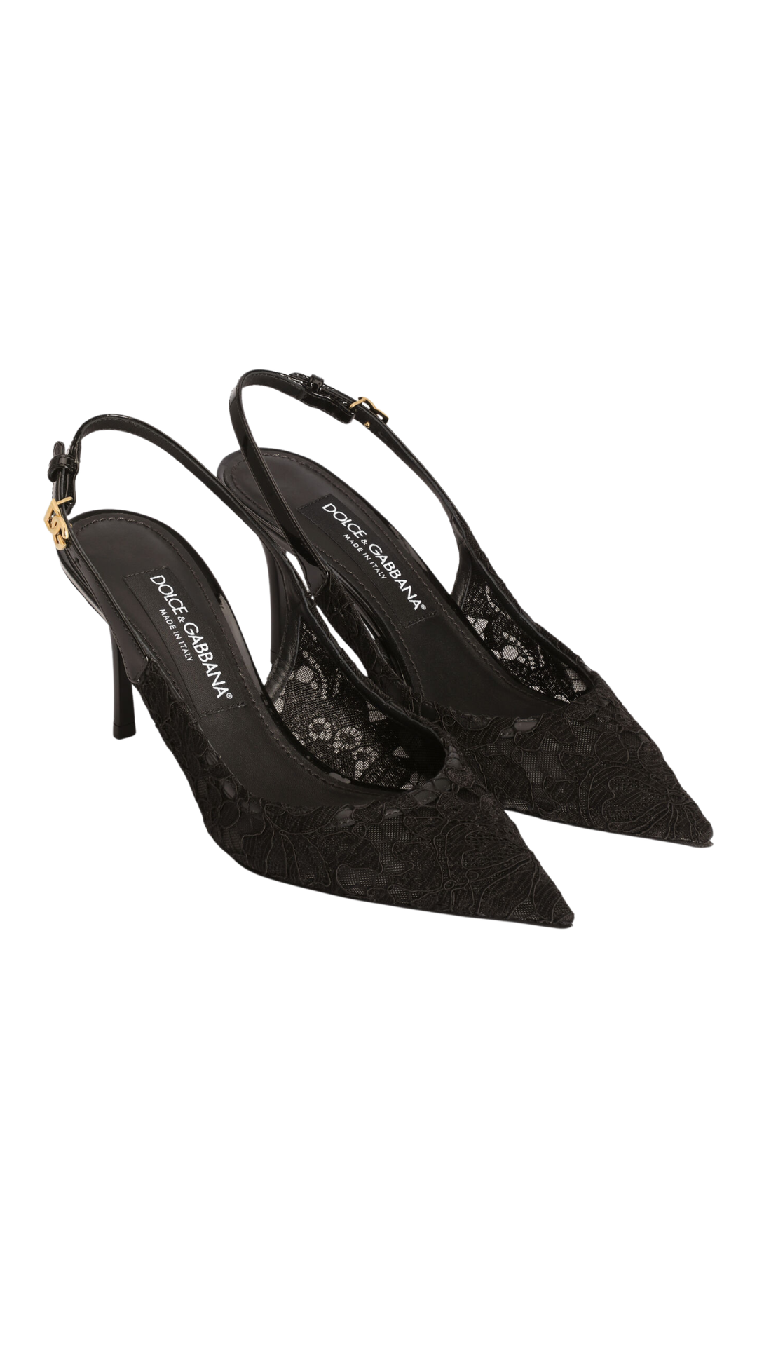 Lace Slingback in Black