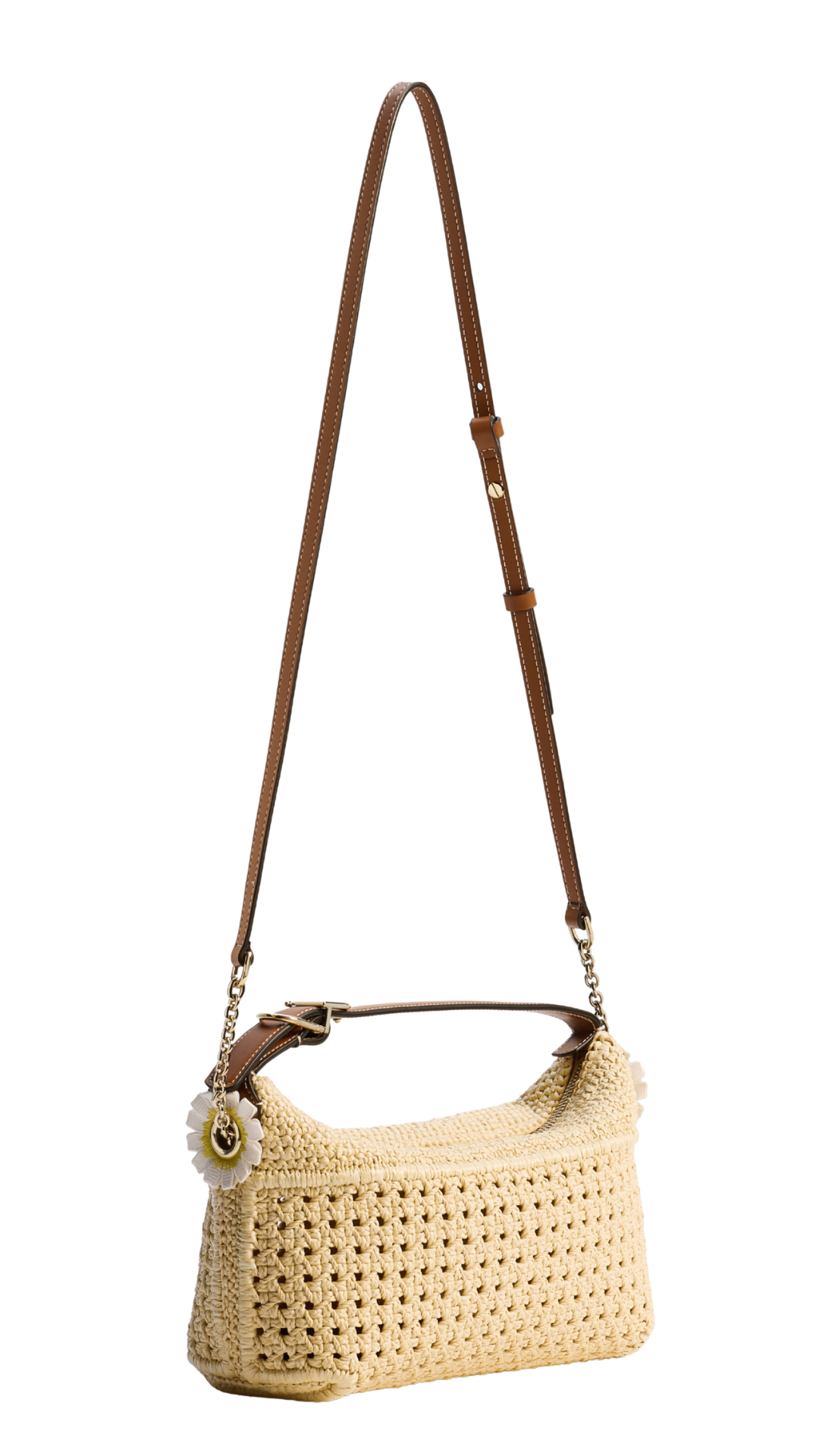 Dioriviera Nomad Pouch in Natural Raffia-Effect Woven Technical Fabric