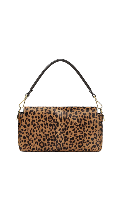 Baguette Printed Cavallino Calfskin Bag in Brown