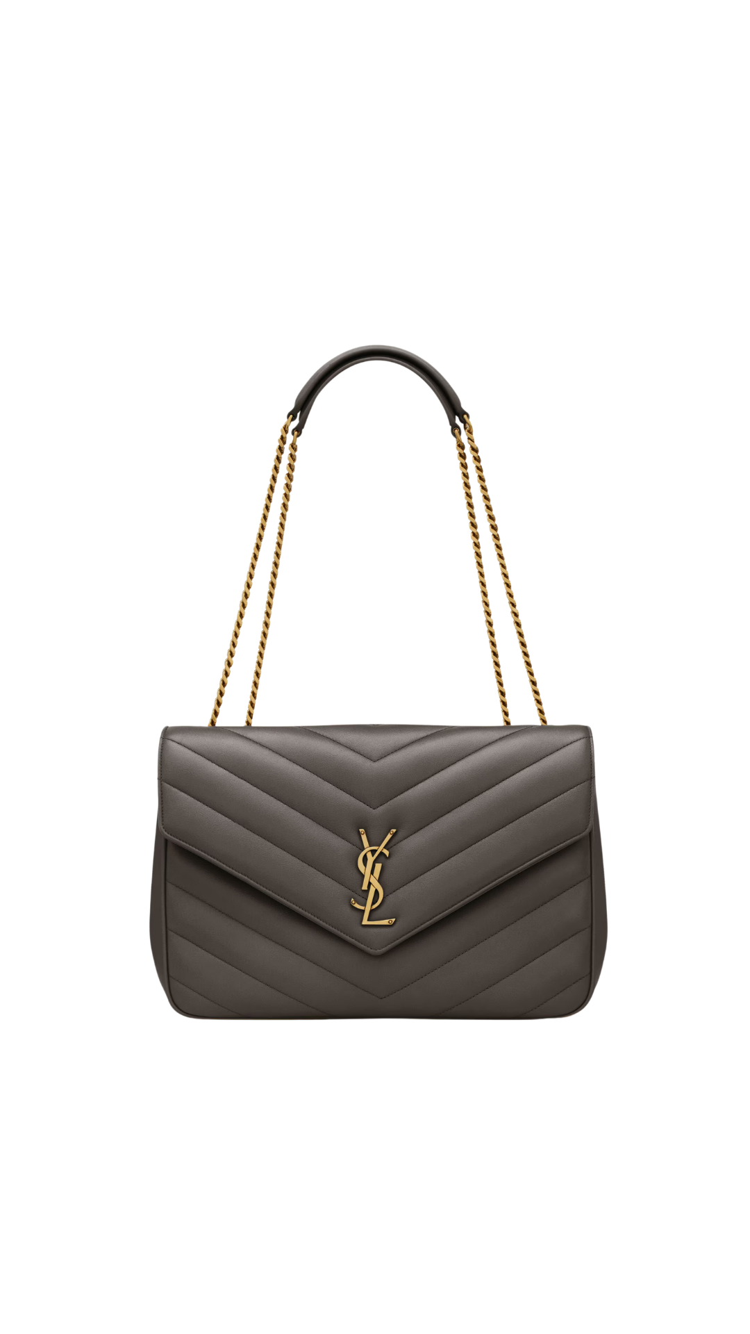 Loulou Large in Urban Grey Matelassé Lambskin