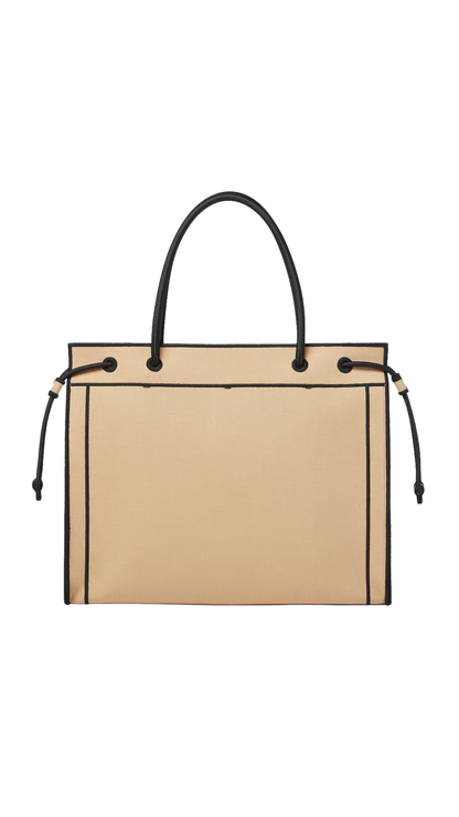 Magic Shopper Large in Beige Fabric Shopper Bag