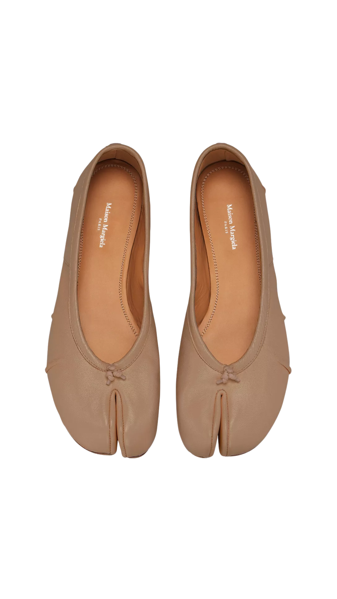 Tabi Ballerina in Nude Nappa Leather Ballet Flats