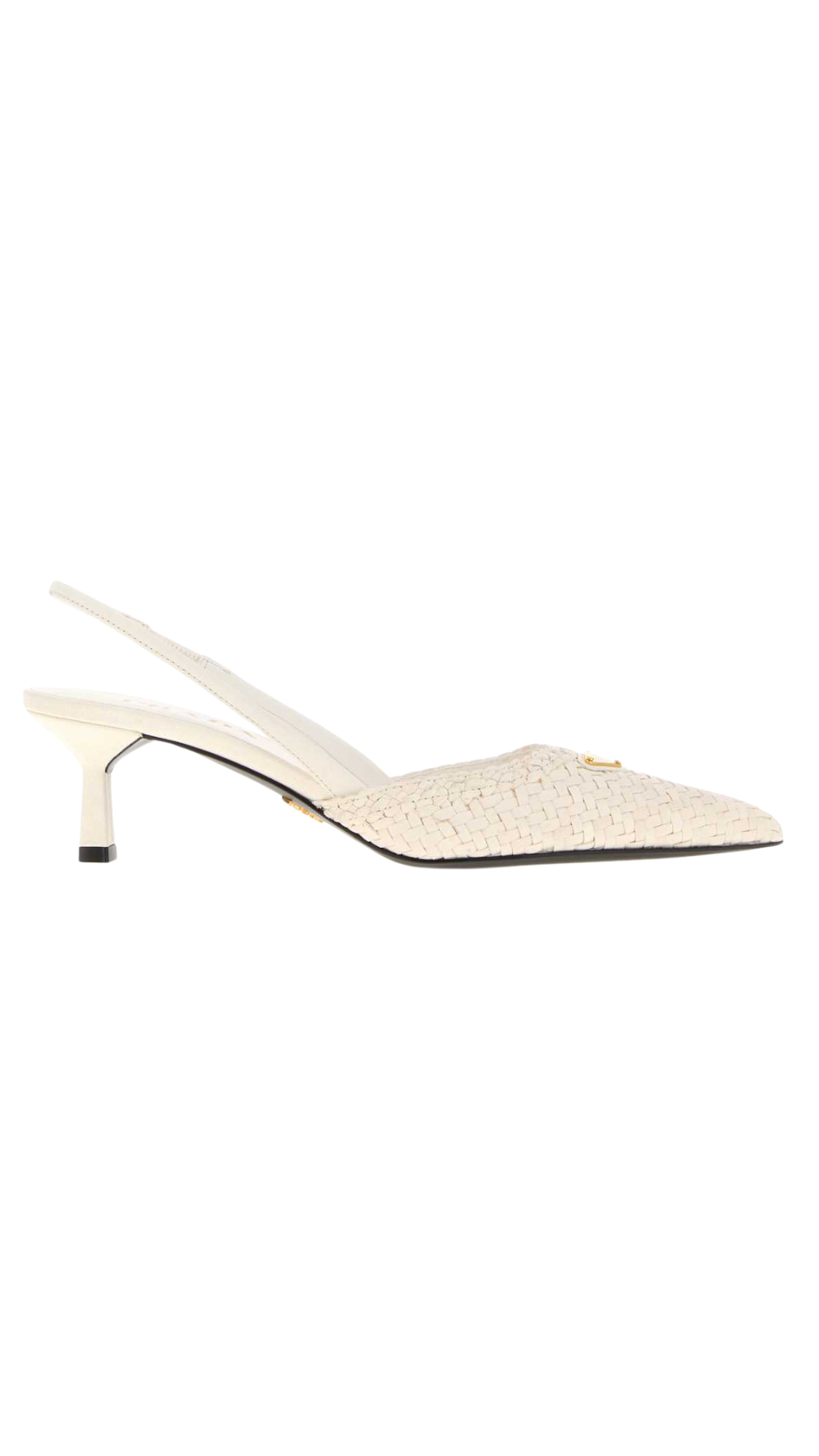 Leather Slingback Pumps in White