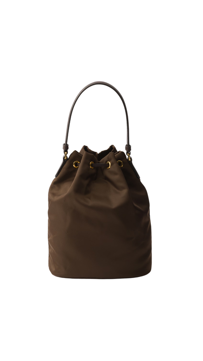 Duet Re-Nylon Bucket Bag in Sienna