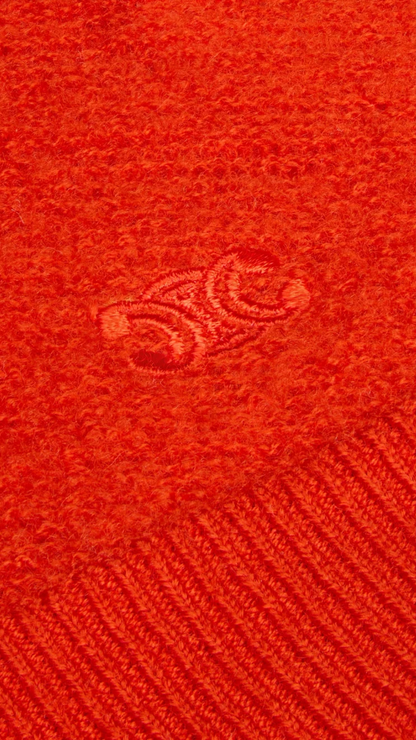 Wool Sweater with Triomphe Detail in Red