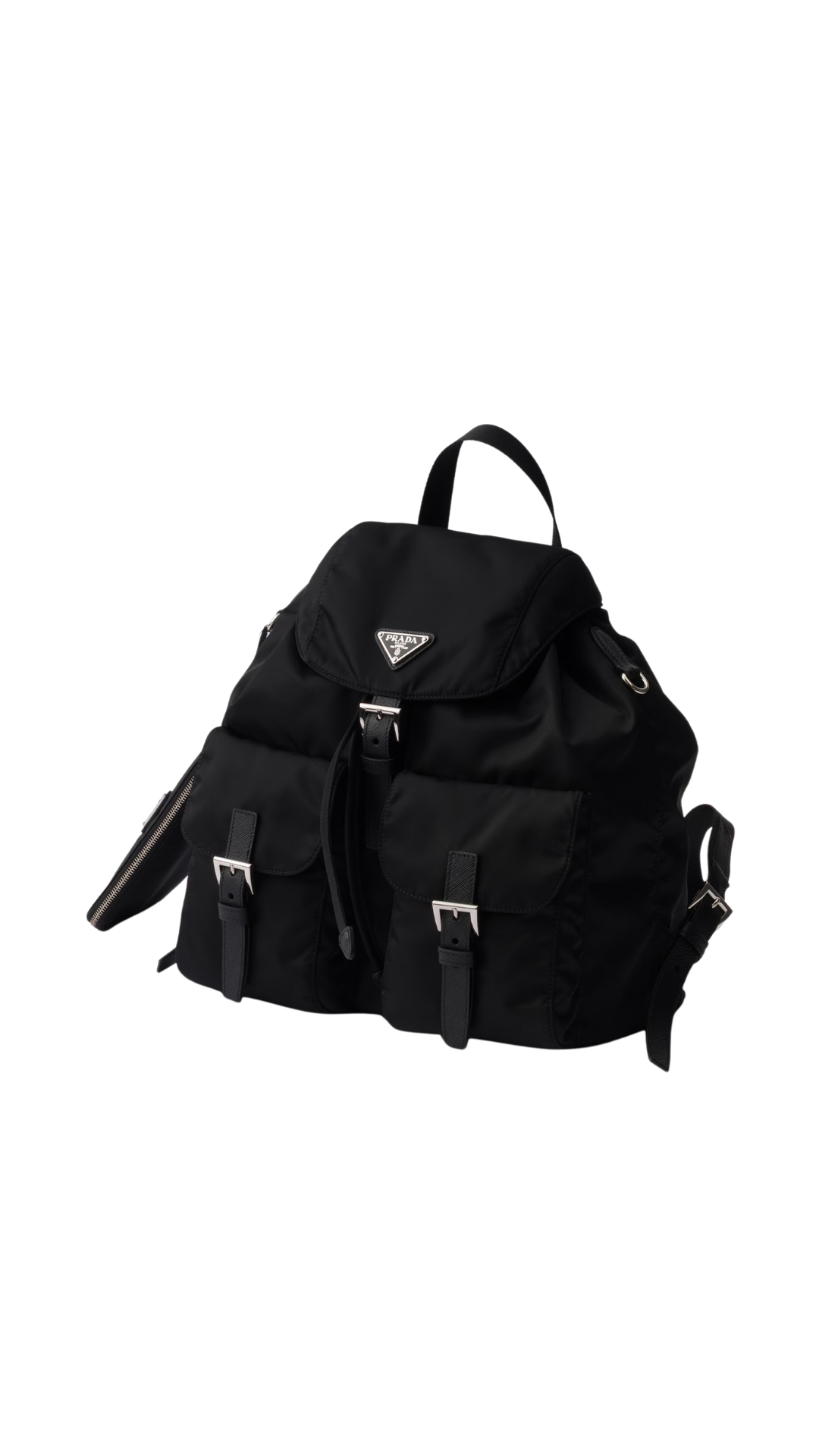 Medium Re-Nylon Backpack in Black