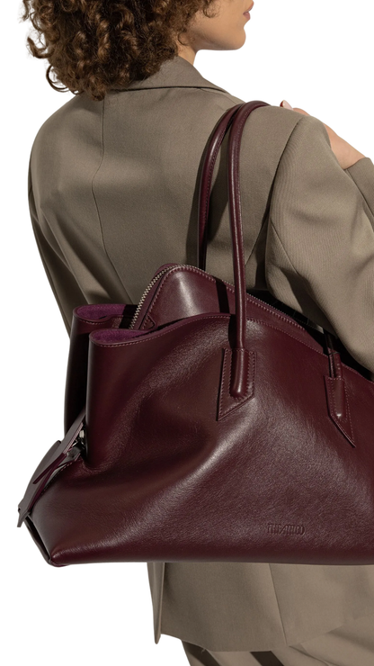 La Passeggiata Medium Burgundy Top Handle