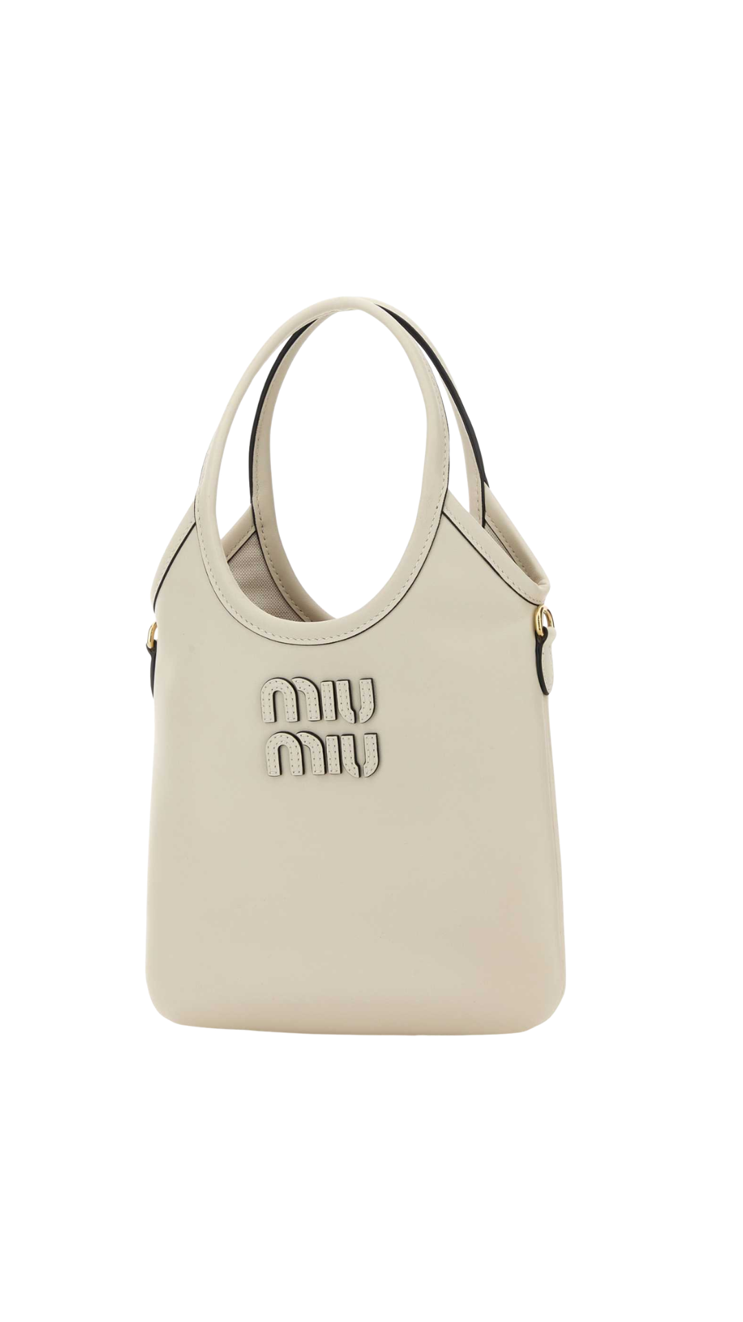 Ivy Leather Bag in Chalk White