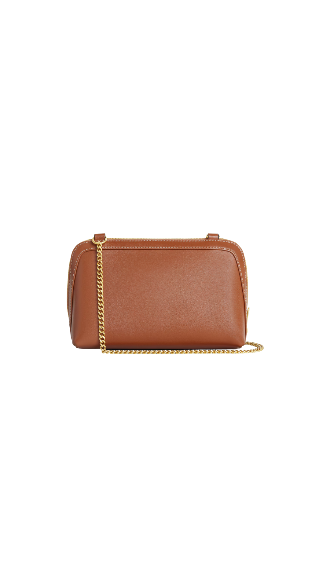 Clutch On Chain Cuir Triomphe in Tan Smooth Calfskin