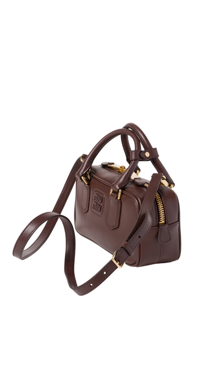 Arcadie Leather Bag in Briarwood