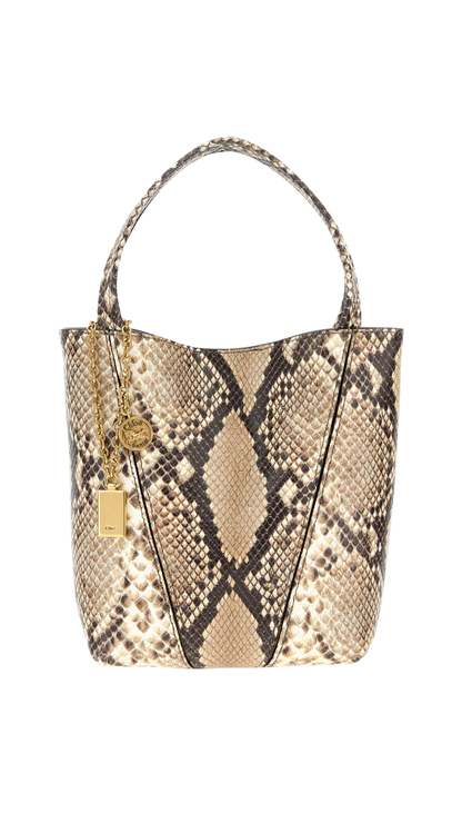 Spin Tote Bag in Print Leather