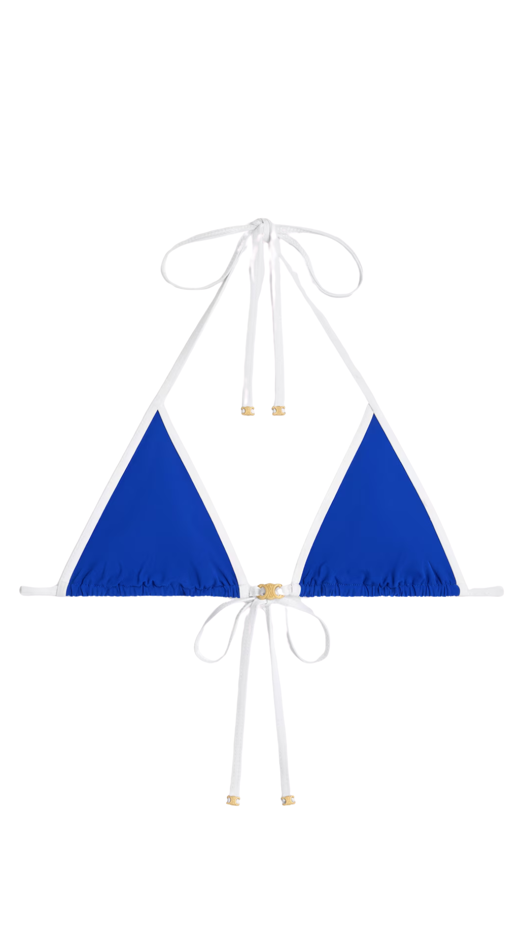 Triomphe Triangle Top in Electric Blue Matte Jersey