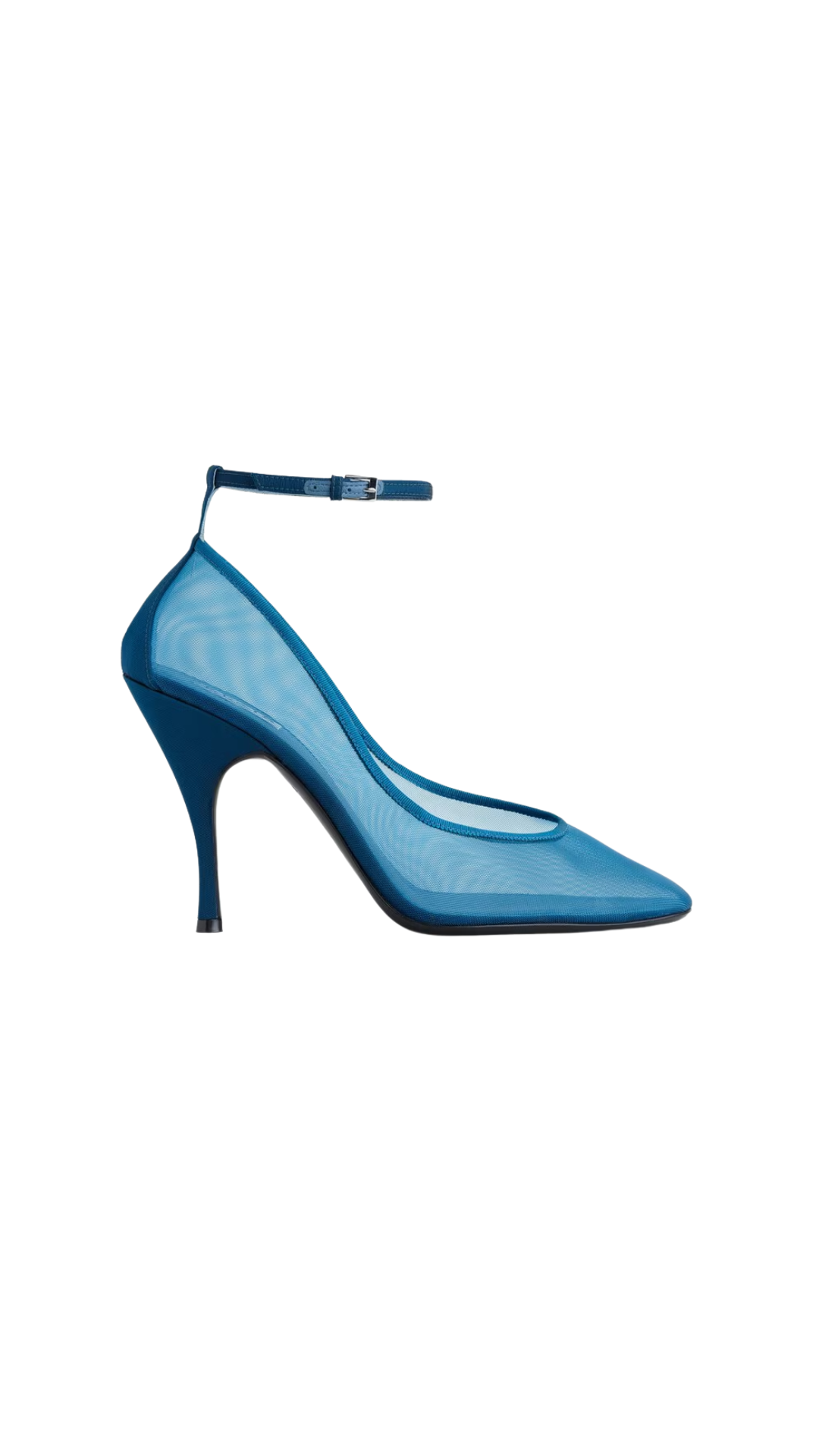 Strappy Pumps in Faded Blue Mesh