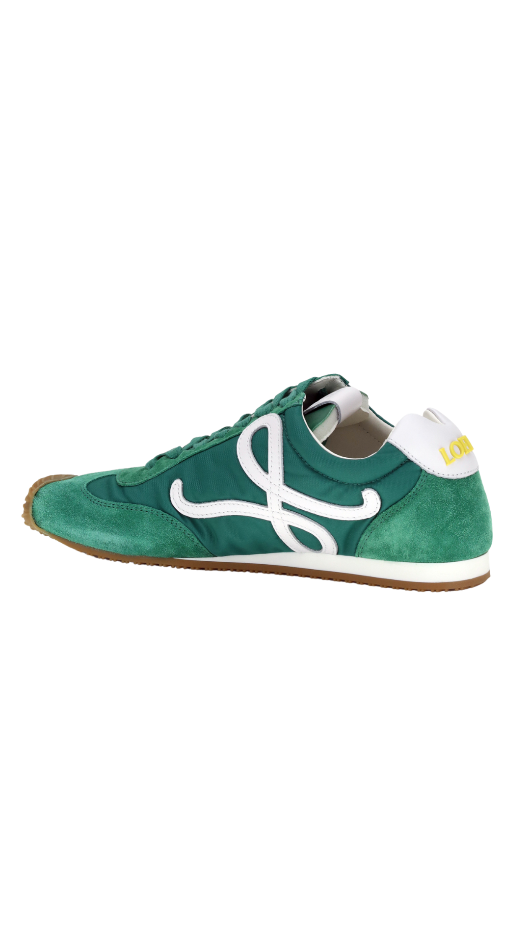 Ballet Runner 2.0 Sneakers in Jungle Green/White Nylon and Leather