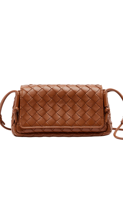 Notturno Pouch in Brown Intrecciato Nappa Leather