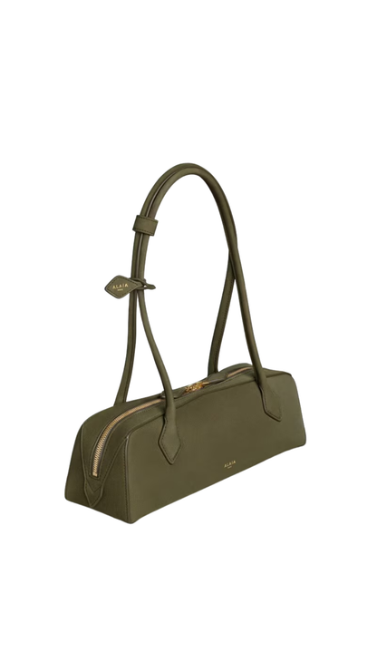 Le Teckel Medium Bag in Kaki Nubuck