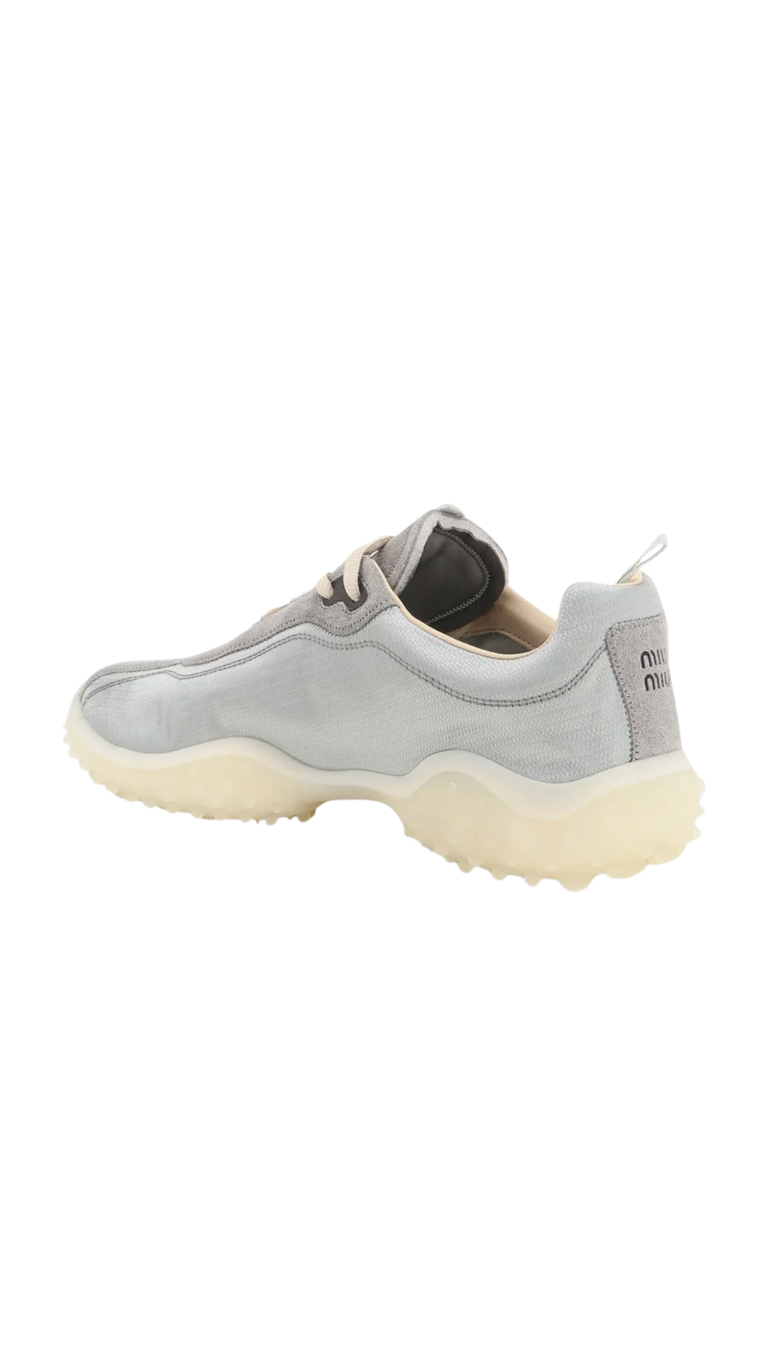 Nylon and Suede Sneakers with Embroidered Logo
