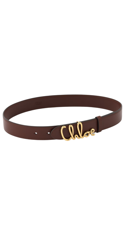 The Chloé Iconic Belt in Crafty Brown