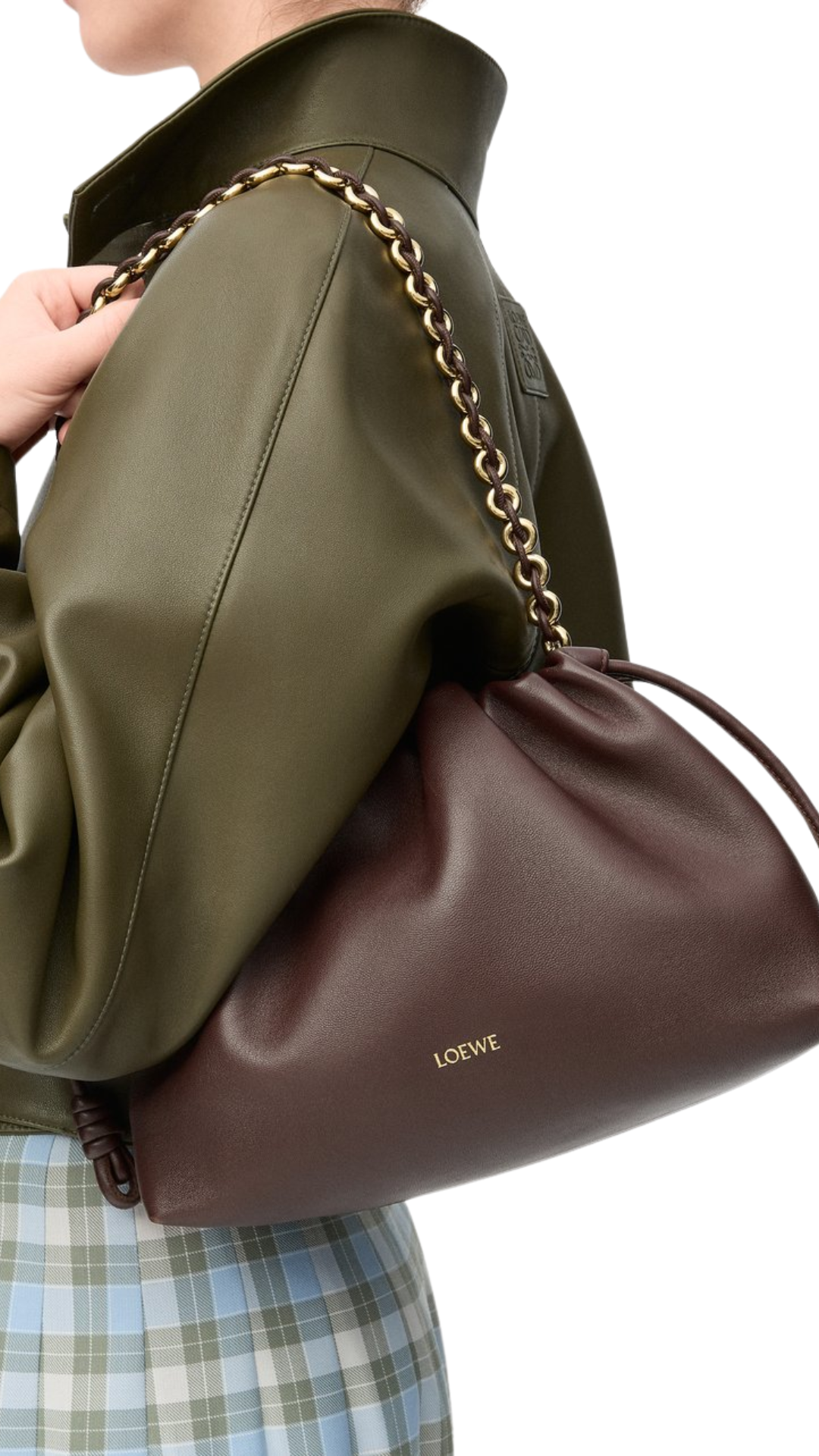 Medium Flamenco Purse in Dark Brownie