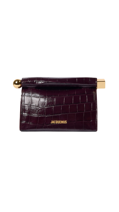The Rond Carré Bag in Dark Burgundy