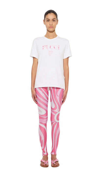Marmo Print Leggings in Pink