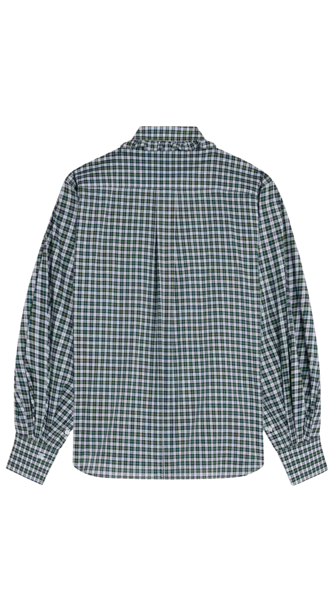 Shirt in Green/White Cotton Cloth