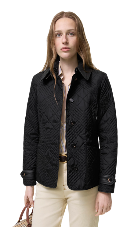 Quilted Nylon Fernleigh Jacket in Black