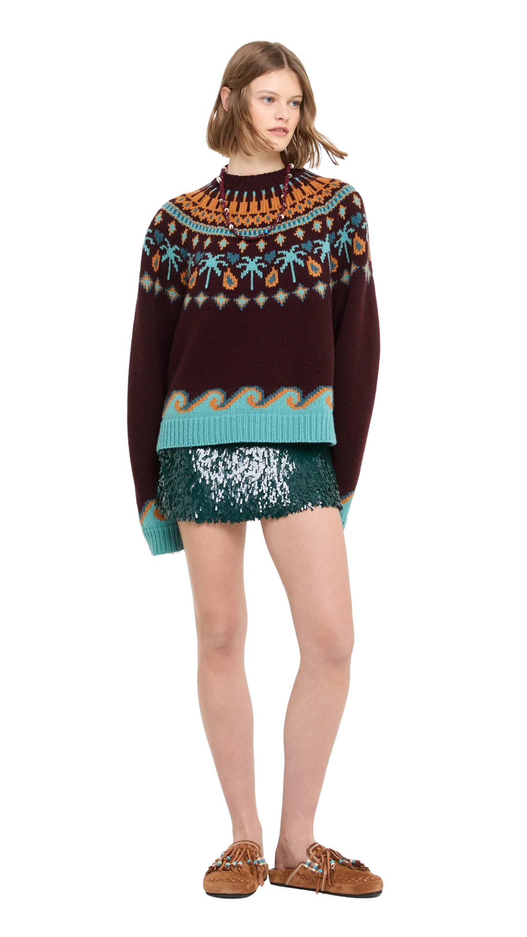 Sweet Winter Sweater in Vermouth/Multicolor