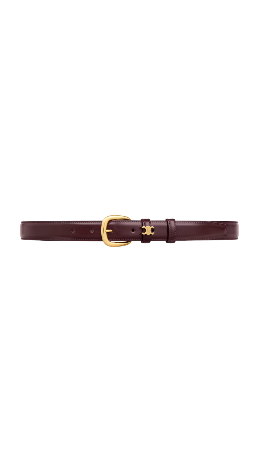 Medium 25mm Vivienne Belt in Deep Burgundy Taurillon Leather