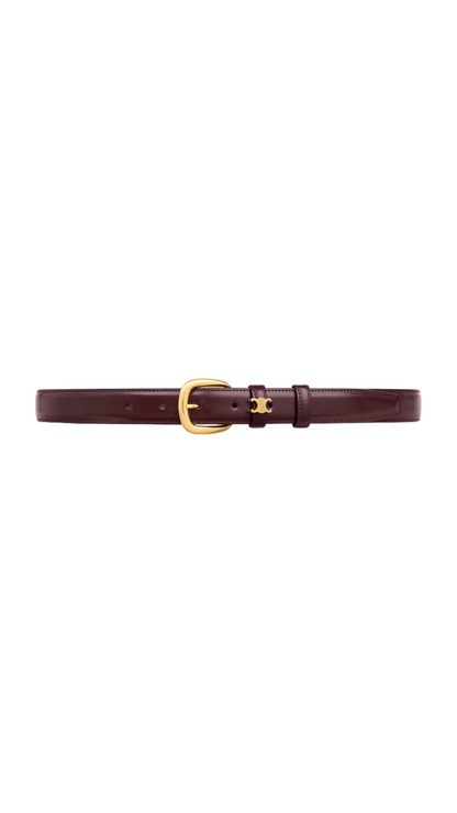 Medium 25mm Vivienne Belt in Deep Burgundy Taurillon Leather