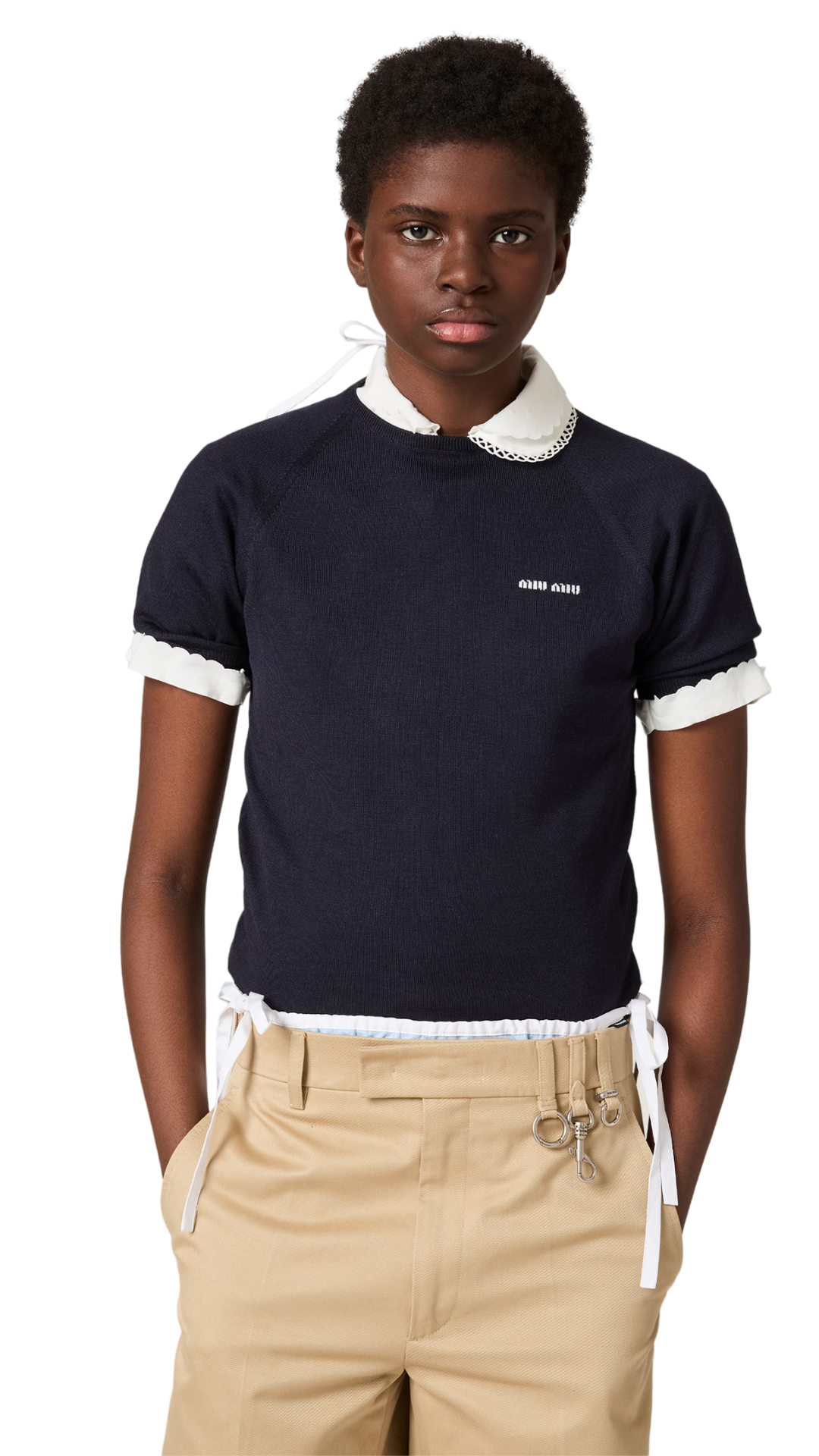 Wool Crew-Neck Sweater in Navy
