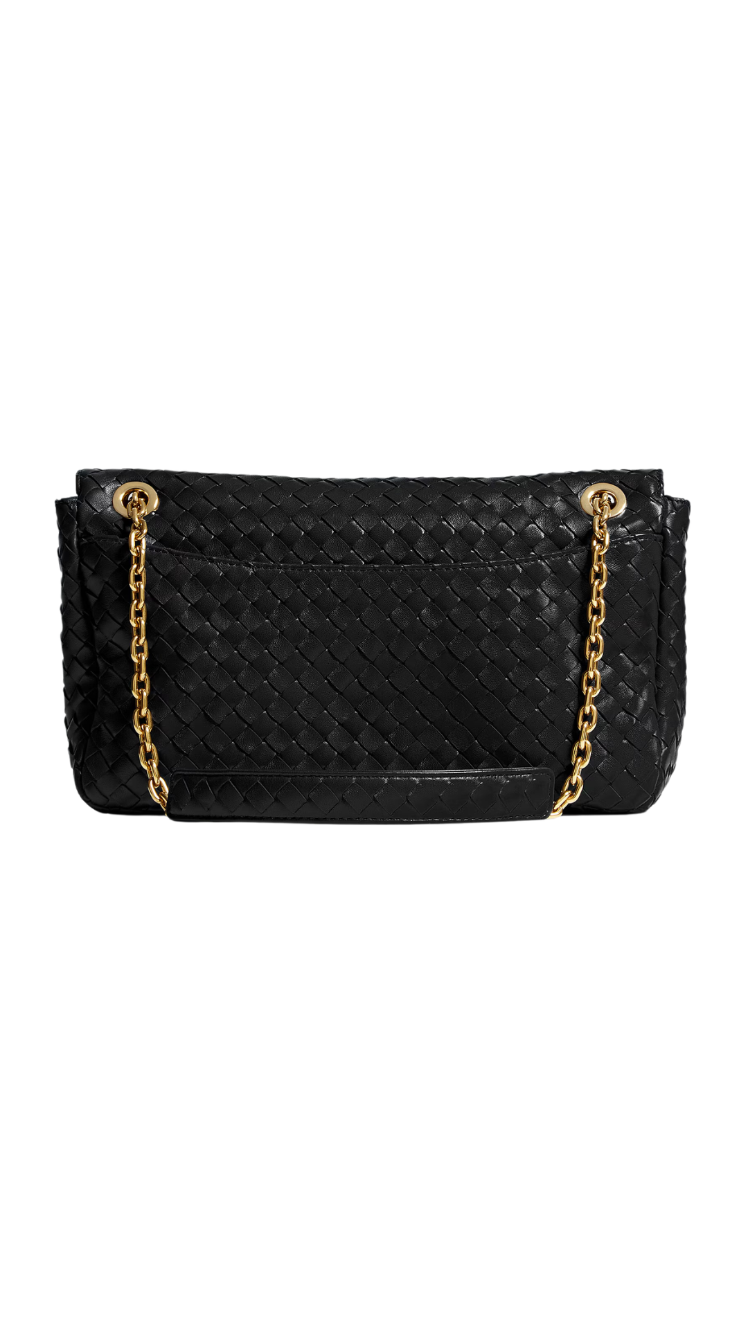 Madison Shoulder Bag in BLack Intrecciato Leather