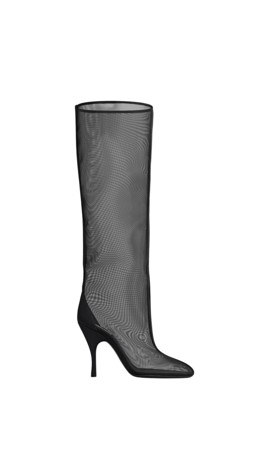Knee Boots in Black Mesh