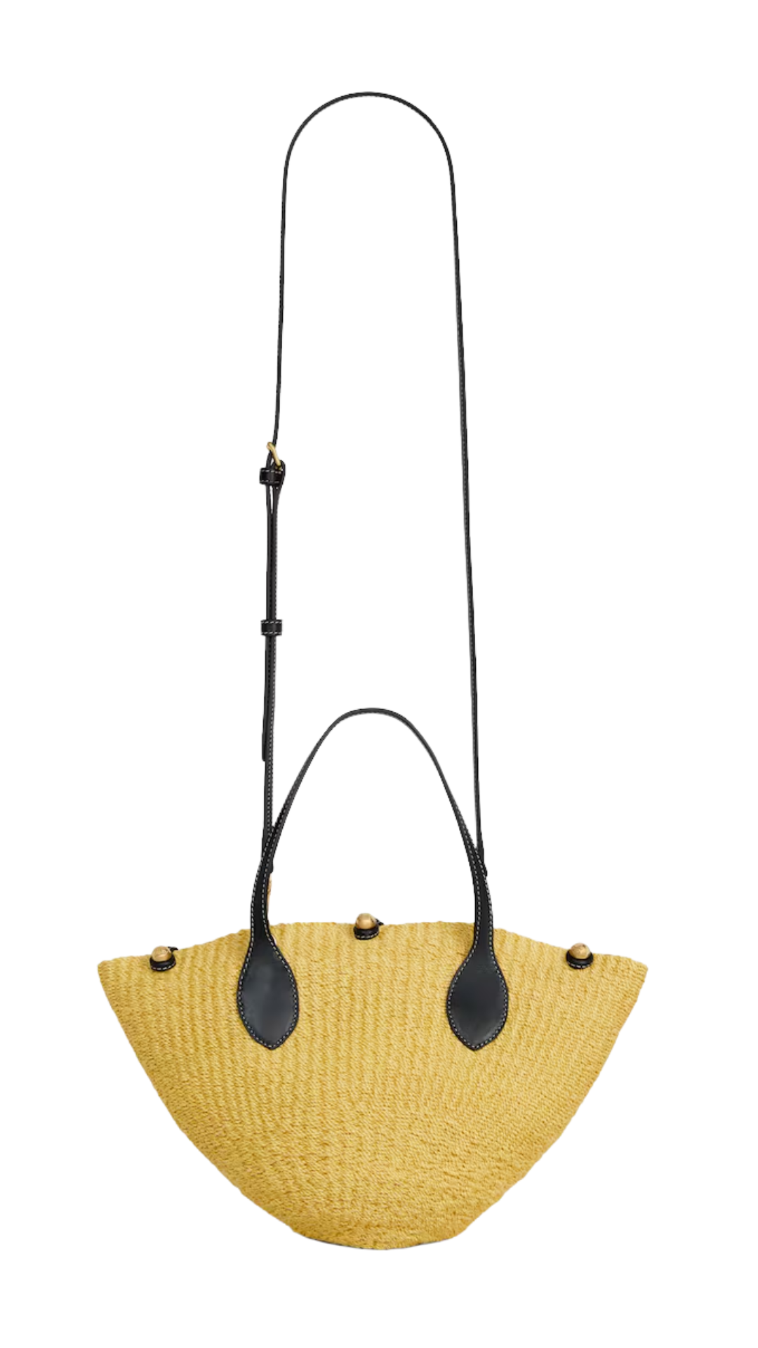 Small Triomphe Beads Basket in Natural/Black
