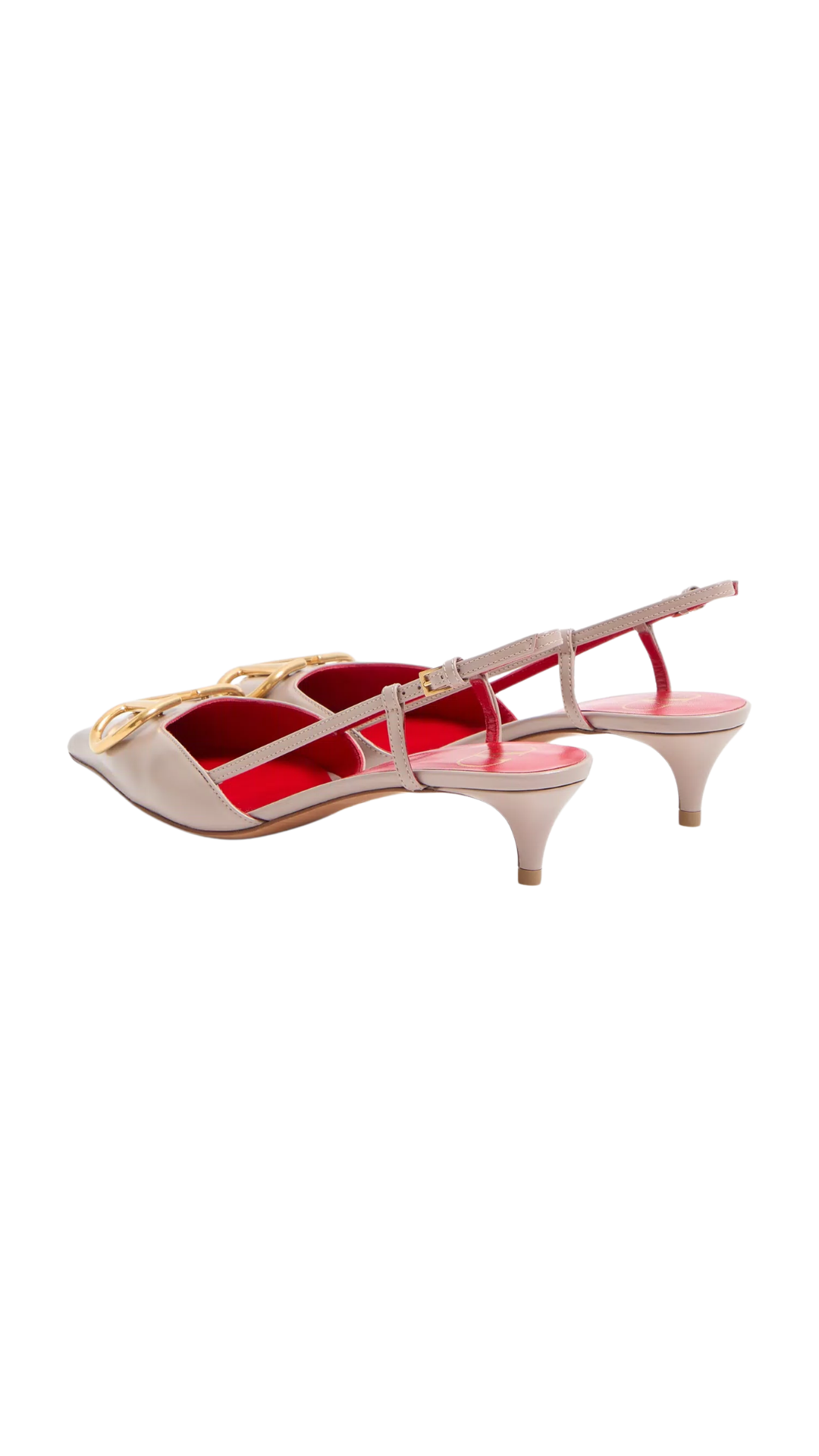 VLogo Signature Calfskin Slingback Pump 40mm in Poudre